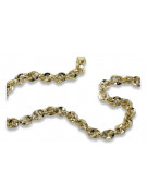 Cadena italiana de oro amarillo 14k 585 Rope Singapur cc074y