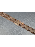 Rosa rusa rosa 14k 585 pulsera de reloj de hombre de oro mbw002r