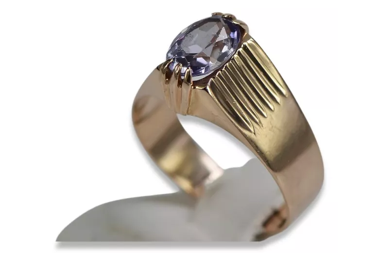 Russe soviétique rose 14k 585 or Alexandrite Rubis Émeraude Saphir Zircon bague vrc007