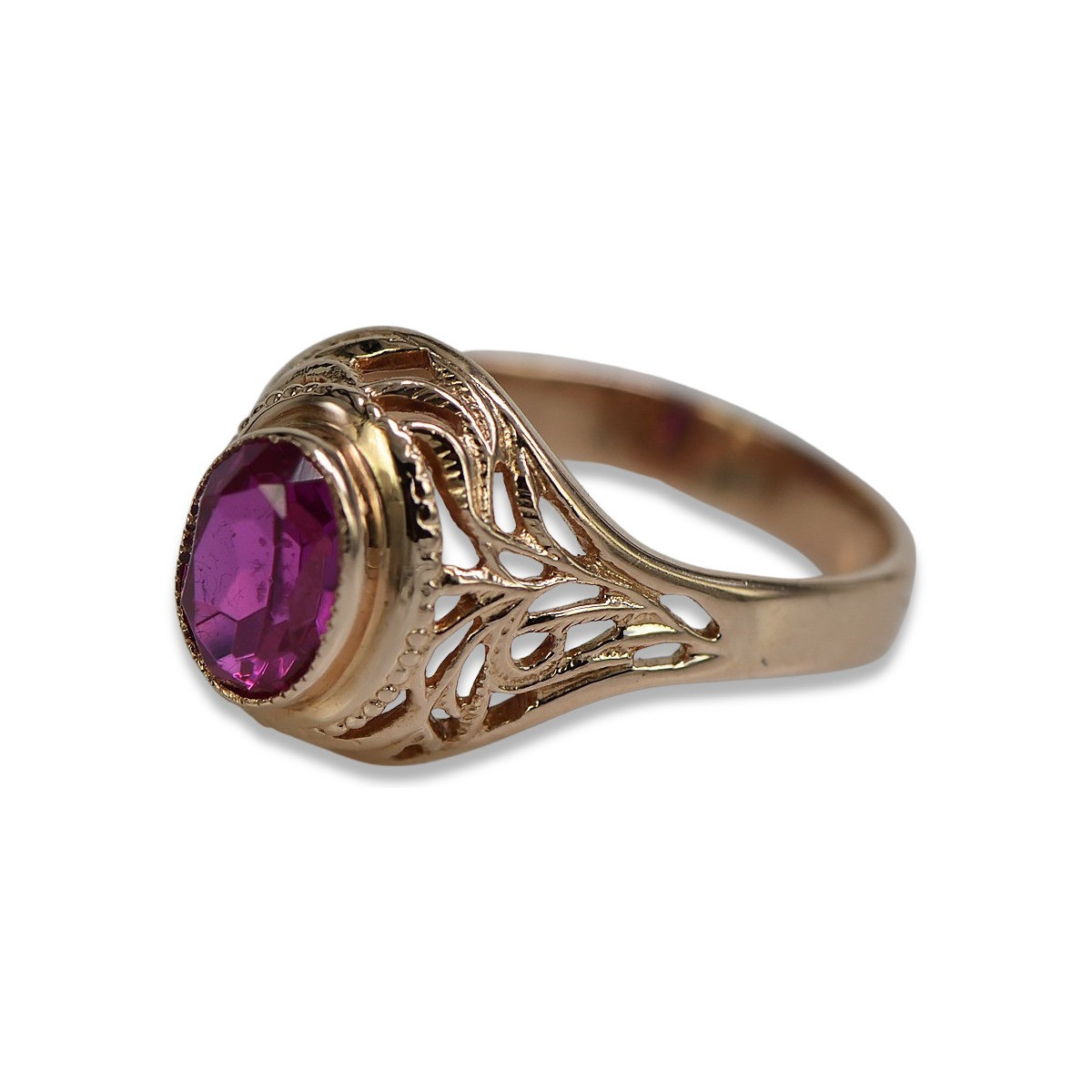 Russe soviétique rose 14k 585 or Alexandrite Rubis Émeraude Saphir Zircon bague vrc012