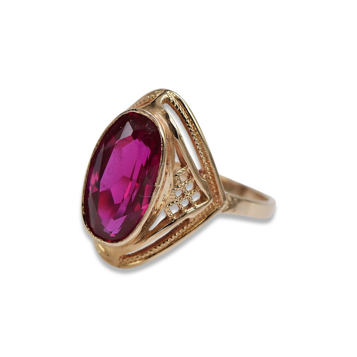 Russe soviétique rose 14k 585 or Alexandrite Rubis Émeraude Saphir Zircon bague vrc039