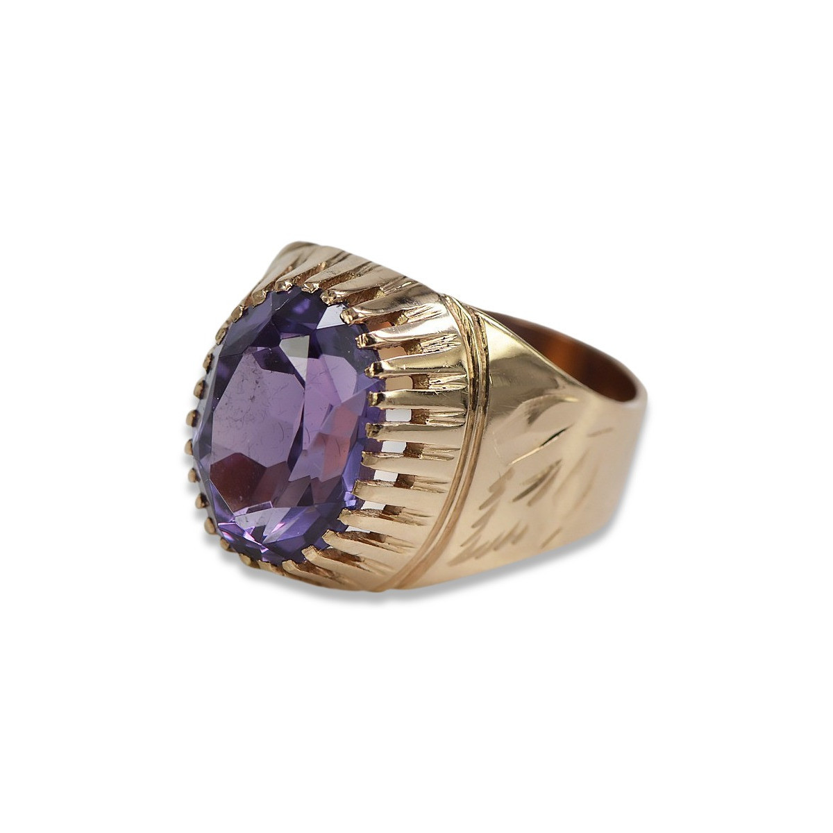 Russe soviétique rose 14k 585 or Alexandrite Rubis Émeraude Saphir Zircon bague vrc066