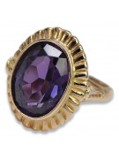 Russe soviétique rose 14k 585 or Alexandrite Rubis Émeraude Saphir Zircon bague vrc136