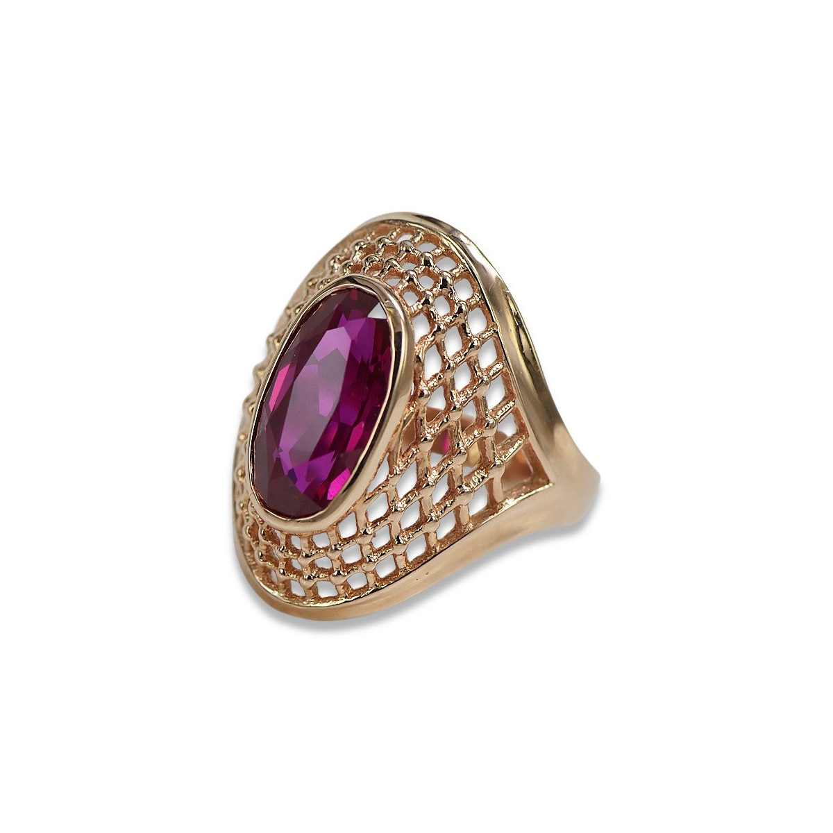 Russe soviétique rose 14k 585 or Alexandrite rubis émeraude saphir Zircon bague vrc156