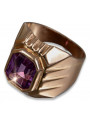 Vintage rose pink pink 14k gold 585 Men's Alexandrite signet ring Vintage vsc002