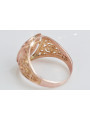 Vintage rose pink 14k 585 gold Men's signet ring vsn053