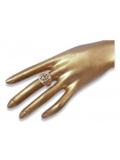 Rosa rusa Oro soviético 14k 585 Anillo de sello para hombre vsn053