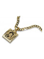 Gold Mary medallion icon pendant with chain ★ zlotychlopak.pl ★ Gold 585 333 low price