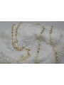 Yellow white rose 14k gold rosary chain rcc004ywr