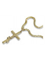 Gold Orthodox Cross Anhänger & Gurmeta 14k Goldkette oc001y&cc001y