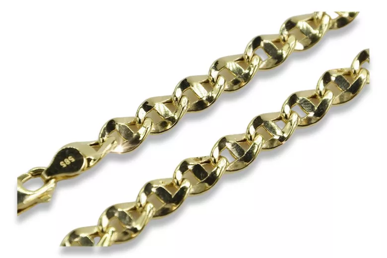 Amarillo italiano 14k 585 oro Cadena Guccistyle cc032y