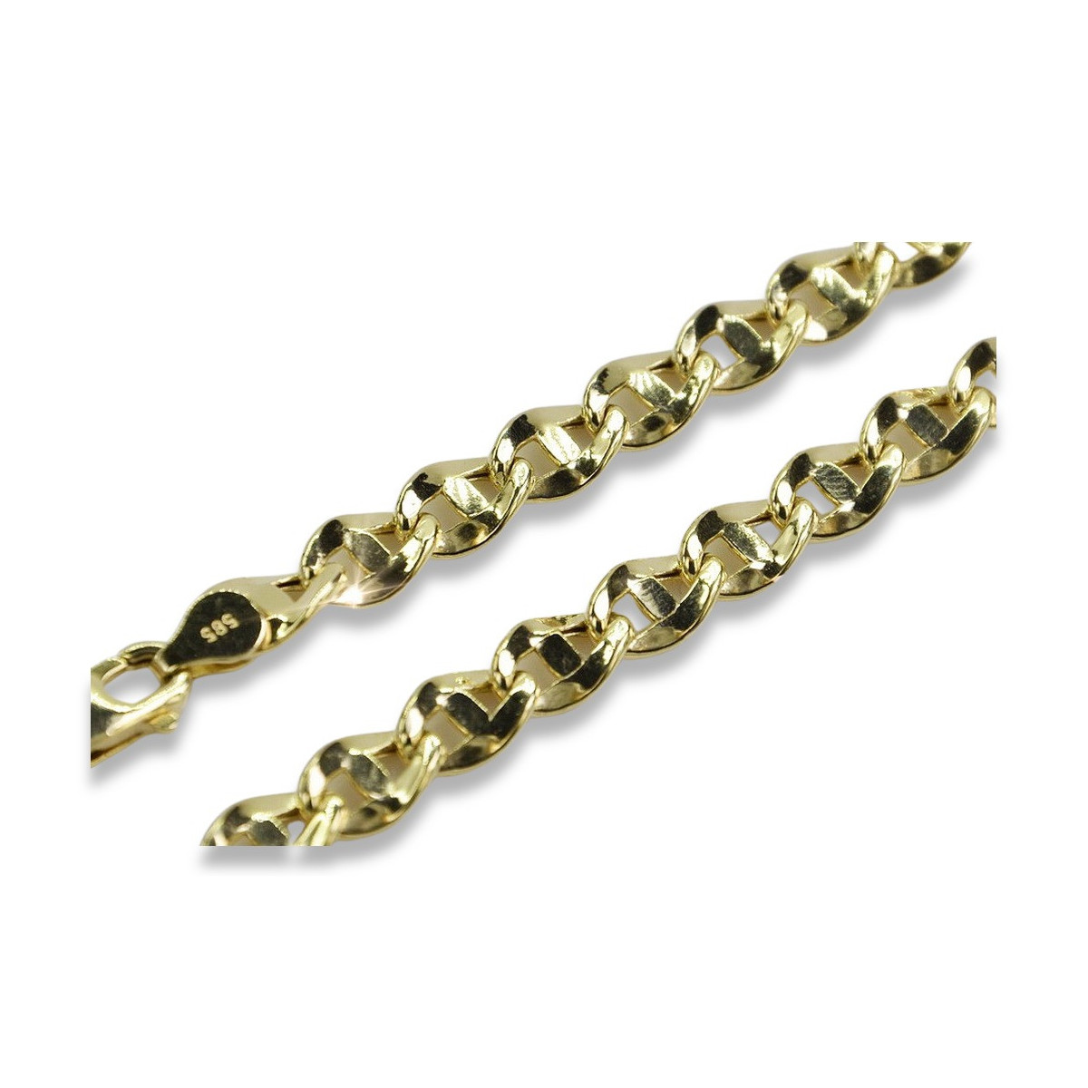 Italian yellow 14k 585 gold Guccistyle chain cc032y