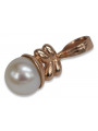 "Authentic Vintage Pearl Pendant with 14k Rose Gold Setting" vppr005