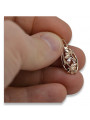 "Pendentif Vintage Feuille d'Or Rose 14 Carats 585 sans Pierres" vpn012