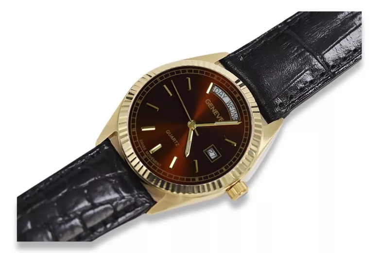 Montre homme en or Geneve ★ https://zlotychlopak.pl/fr/ ★ Pureté de l'or 585 333 Prix bas !