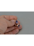 Vintage silver rose gold plated 925 Alexandrite Ruby Emerald Sapphire Aquamarine Zircon ... earrings vec003rp