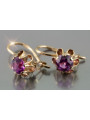 Russe soviétique argent rose or plaqué 925 Alexandrite Rubis Émeraude Saphir Aigue-marine Zircon ... Boucles d’oreilles vec013rp