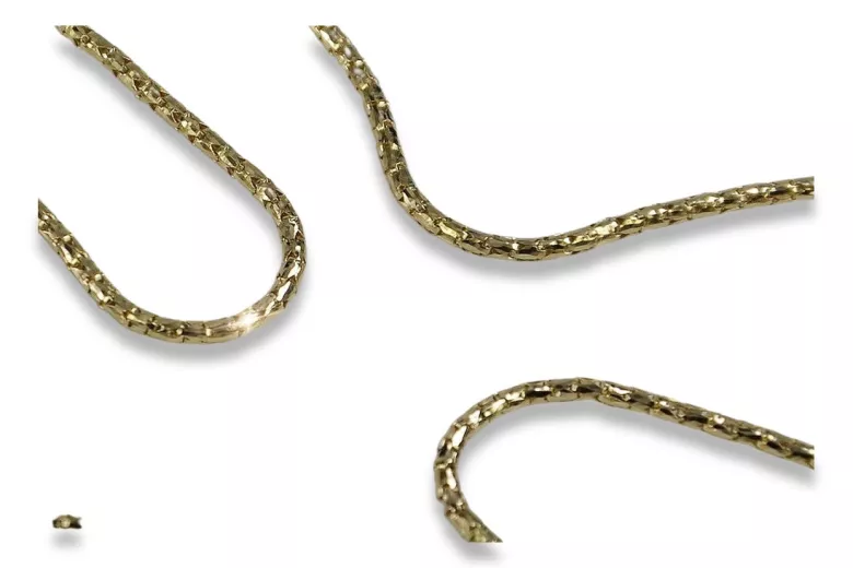 Italian yellow 14k 585 gold Snake chain cc080y