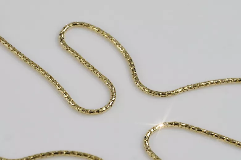 Italian yellow 14k 585 gold Snake chain cc080y