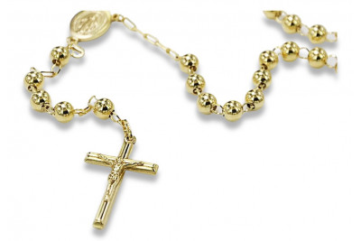 Italian yellow 14k gold 585 rosary chain rcc009y