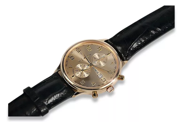 Reloj de hombre ruso soviético rosa 14k 585 de oro Geneve mw005r