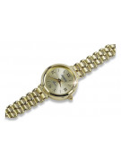 Italienische gelbe 14k goldene Damenuhr Geneve lw028y