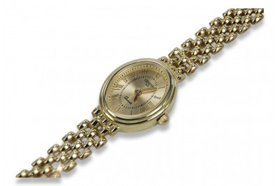 Reloj italiano amarillo 14k oro 585 lady Geneve lw074y