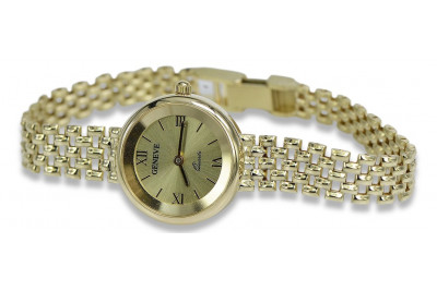 Galben italian 14k 585 doamnă de aur Geneve ceas lw069y