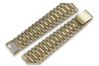 Италианска жълта 14k златна мъжка часовник гривна mbw012y