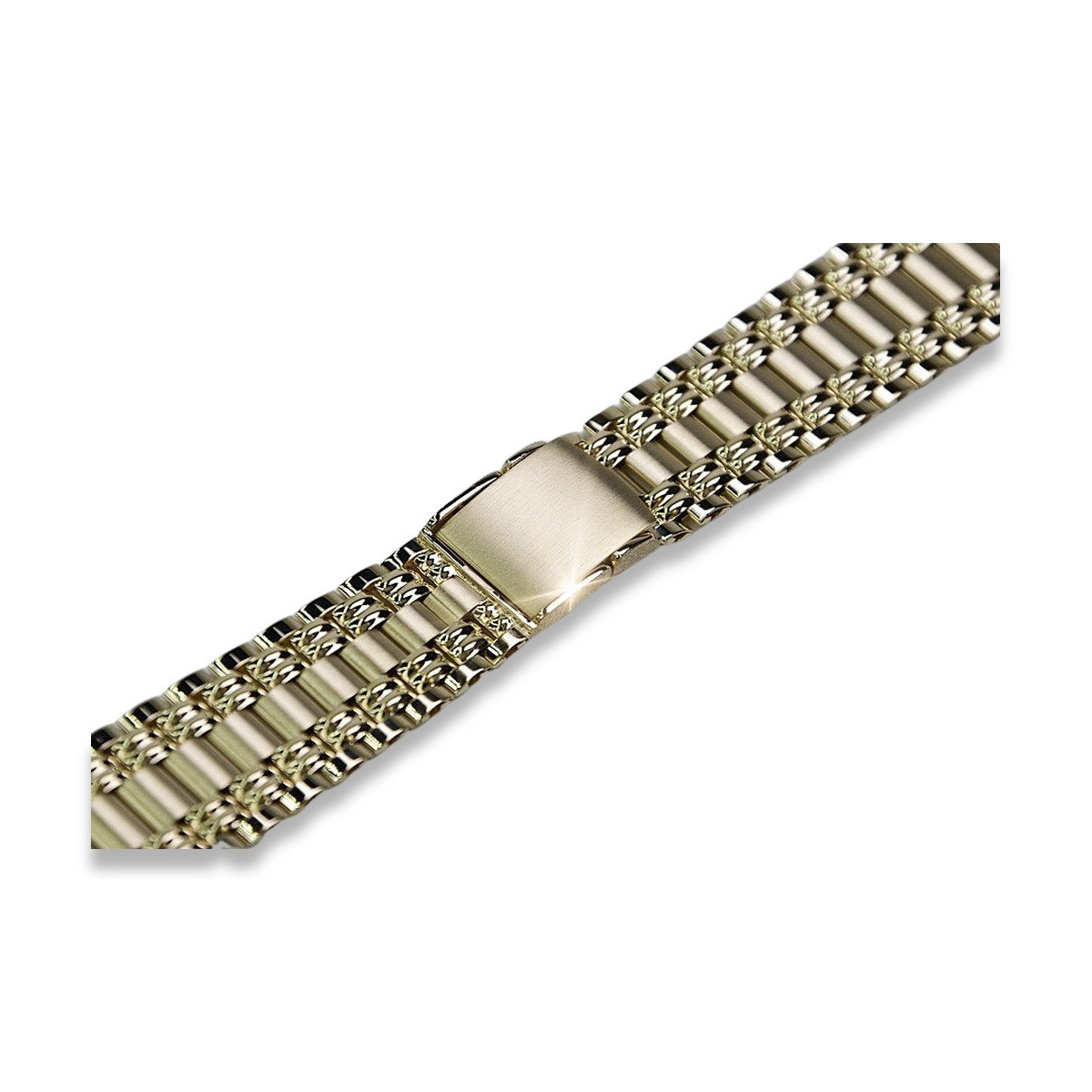 Bracelet de montre en or 14k 585 homme jaune mbw009y