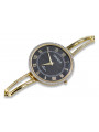 Italian yellow 14k gold 585 lady watch Geneve lw053y