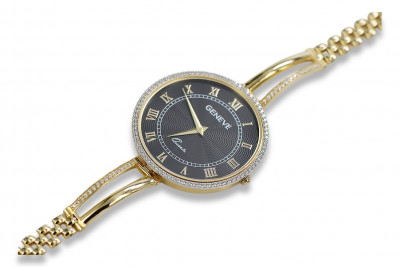 Reloj italiano amarillo 14k oro 585 Geneve lw053y