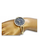 Galben italian 14k de aur 585 doamnă ceas Geneve lw053y