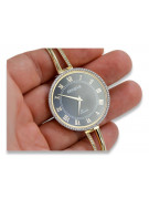 Italian yellow 14k gold 585 lady watch Geneve lw053y