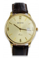 Gold men's watch Geneve ★ zlotychlopak.pl ★ Gold purity 585 333 Low Price!