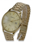 Goldene Herrenuhr Geneve ★ zlotychlopak.pl ★ Gold Reinheit 585 333 Niedriger Preis!