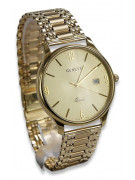 Gold men's watch Geneve ★ zlotychlopak.pl ★ Gold purity 585 333 Low Price!