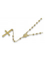 Italian yellow 14k gold 585 rosary chain rcc004y