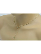 Italian yellow 14k gold 585 rosary chain rcc004y