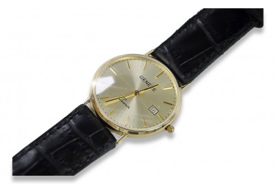 Montre Italienne Jaune Or 14 carats Montre Homme Geneve mw006y