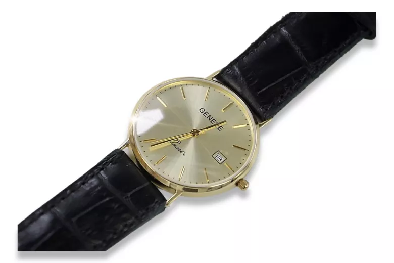 Italienische Gelb Russische Roségold Herrenuhr Geneve mw006y