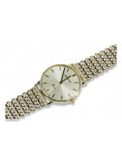 Gold men's watch Geneve ★ zlotychlopak.pl ★ Gold purity 585 333 Low Price!