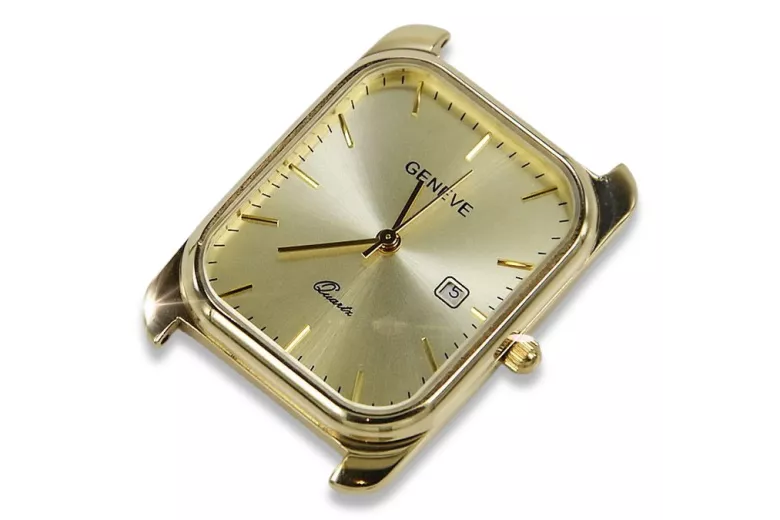 Gelb 14k Herrenuhr Geneve mw001y