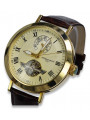 Italian Yellow 14k 585 gold men's watch mw065y