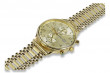 Yellow 14k 585 gold men's watch Geneve mw005y&mbw010y