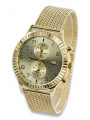 Reloj italiano amarillo 14k 585 oro para hombre Geneve mw007y&mbw014y