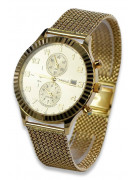 Reloj italiano amarillo 14k 585 oro para hombre Geneve mw007y&mbw014y