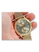 Reloj italiano amarillo 14k 585 oro para hombre Geneve mw007y&mbw014y