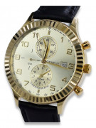 Gold men's watch Geneve ★ zlotychlopak.pl ★ Gold purity 585 333 Low Price!