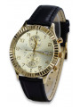 Gold men's watch Geneve ★ zlotychlopak.pl ★ Gold purity 585 333 Low Price!